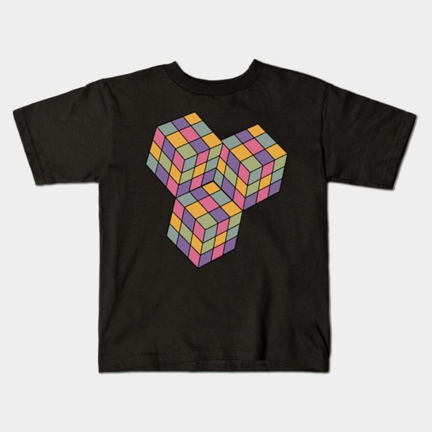 Rubik's cube Kids T-Shirt by ShongyShop